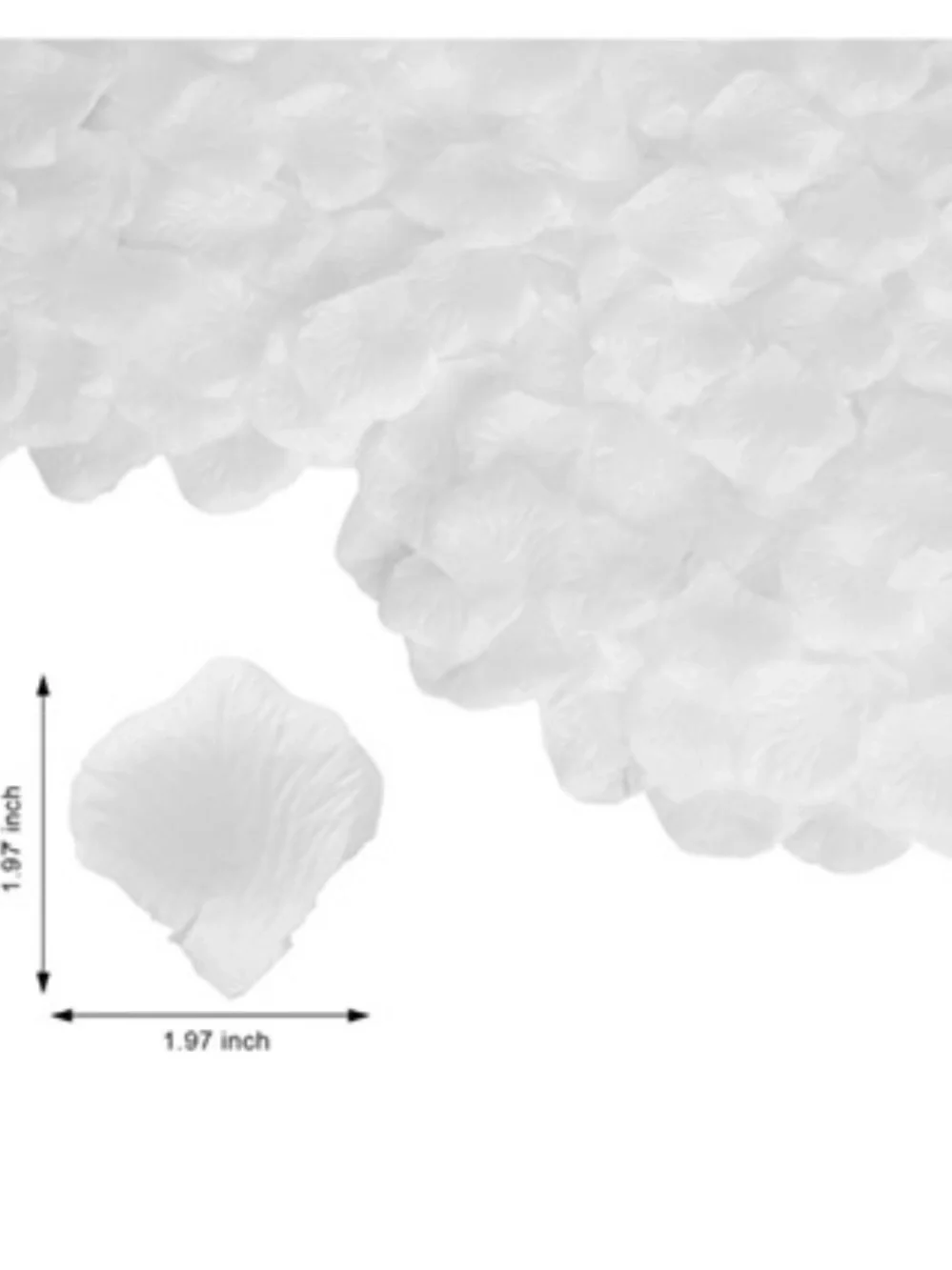 New Open Boxes Artificial Fake Rose Petals, Silk Flowers Petals 20,000PCS, White
